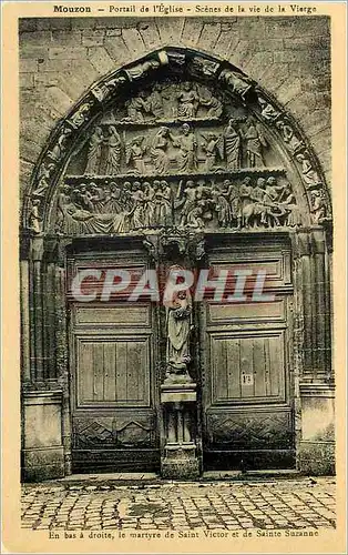 Cartes postales Mouzon Portail de l Eglise Scenes de la Vie de la Vierge