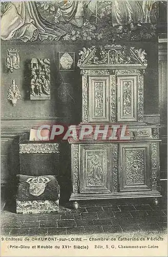 Cartes postales Chateau de Chaumont sur Loire Chambre de Catherine de Medicis