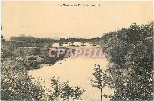 Cartes postales La Moselle au Pont de Langley  Train
