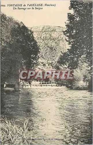Cartes postales Fontaine de Vaucluse Un Barrage sur la Sorgue