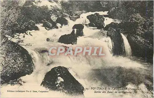 Cartes postales Fontaine de Vaucluse Sortie des eaux de la Fontaine