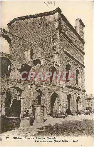 Cartes postales Orange Le Theatre Romain vue exterieure Cote Est