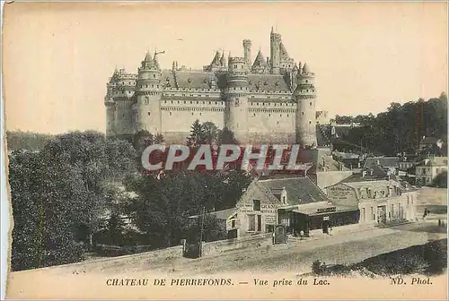 Ansichtskarte AK Chateau de Pierrefonds Vue prise du Lac