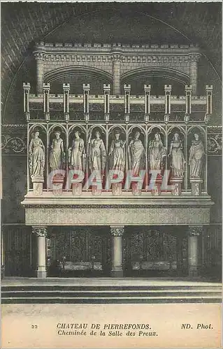 Cartes postales Chateau de Pierrefonds Cheminee de la Salle des Preaux