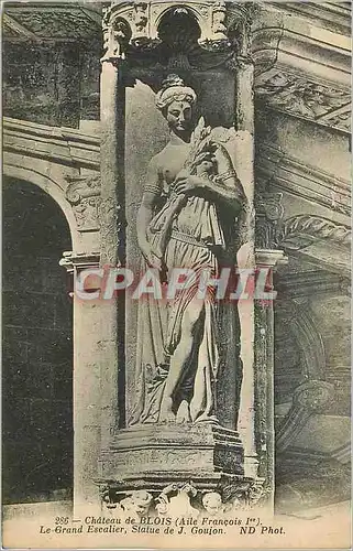 Ansichtskarte AK Chateau de Blois Le Grand Escalier Statue de J Goujon