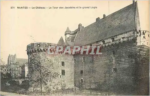 Cartes postales Nantes Le Chateau La Tour des Jacobins et le grand Logis