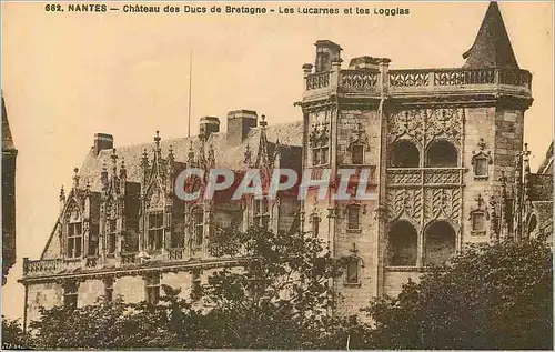 Ansichtskarte AK Nantes Chateau des Ducs de Bretagne Les Lucarnes et les Loggias