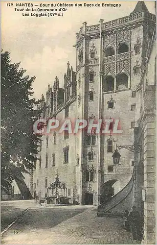 Ansichtskarte AK Nantes Cour du Chateau des Ducs de Bretagne Tour de la Couoronne d Or Les Loggias