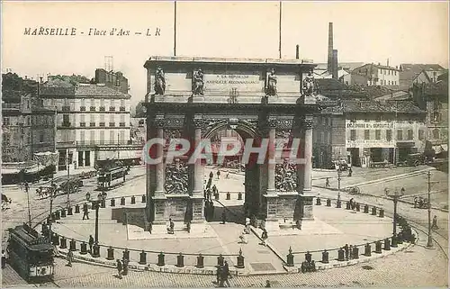 Ansichtskarte AK Marseille Place d Aix Tramway