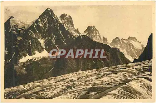 Cartes postales La Chaine du Pelvoux Vue du Glacier Blanc