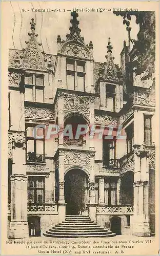 Cartes postales Tours Hotel Gouin