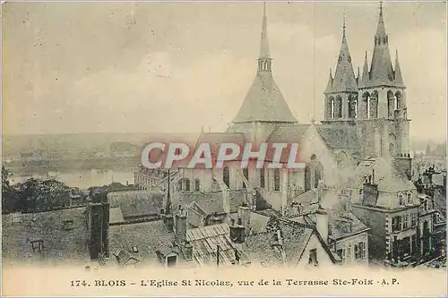 Cartes postales Blois L Eglise St Nicolas vue de la Terrasse Ste Foix