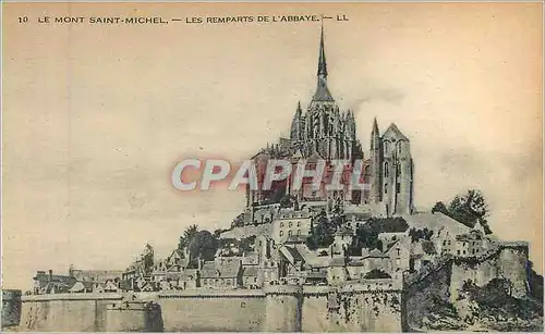 Cartes postales Le Mont Saint Michel Les Remparts de l Abbaye