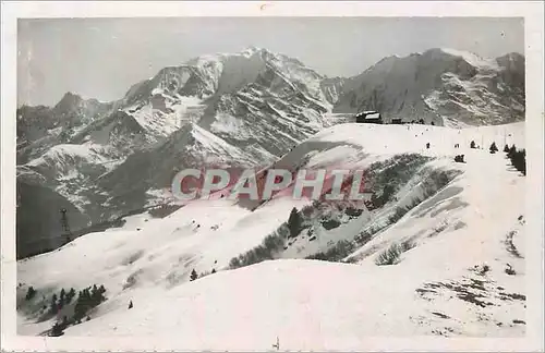 Cartes postales moderne Gare superieure du teleferique de St Gervais Mt d Arbois Vue sur la Chaine du Mont Blanc
