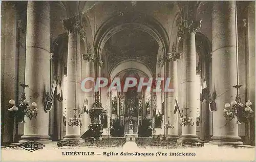 Cartes postales Luneville Eglise Saint Jacques Vue interieure