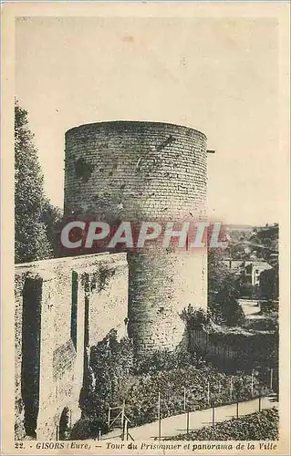 Cartes postales Gisors Eure Tour du Prisonner et panorama de la Ville