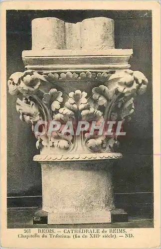 Cartes postales Reims Cathedrale de Reims Chapiteau du Triforium