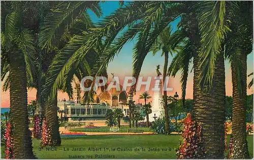 Cartes postales Nice Le Jardin Albert le Casino de la Jetee