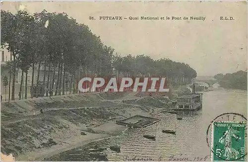 Ansichtskarte AK Puteaux Quai National et le Pont de Neuilly