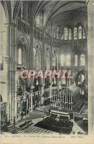 Ansichtskarte AK Reims Le Choeur de l Eglise Saint Remi