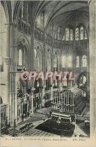 Cartes postales Reims Le Choeur de l Eglise Saint Remi