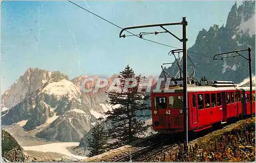 Cartes postales moderne Au pays du Mont Blanc Le Train de Montenvers la Mer de Glace  Train Funiculaire