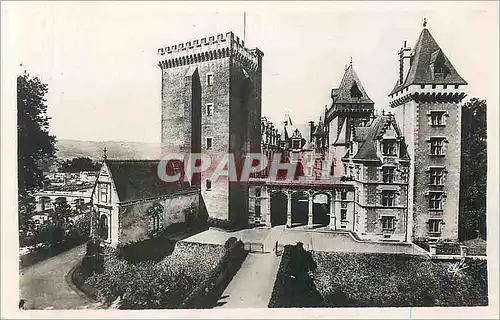 Moderne Karte Pau Chateau Henry IV Donjon Facade et Entree