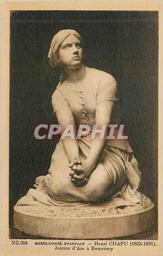 Ansichtskarte AK Musee Conde Chantilly Henri Chapu Jeanne d Arc a Domremy