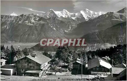 Moderne Karte Beatenberg Waldegg Chalet Talblick Eiger Monch Jungfrau