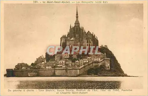 Cartes postales Le Mont Saint Michel Les Remparts cote Est