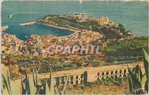 Cartes postales Cote d Azur Principal de Monaco Vue generale prise de la Turbie sur le Rocher et le Port
