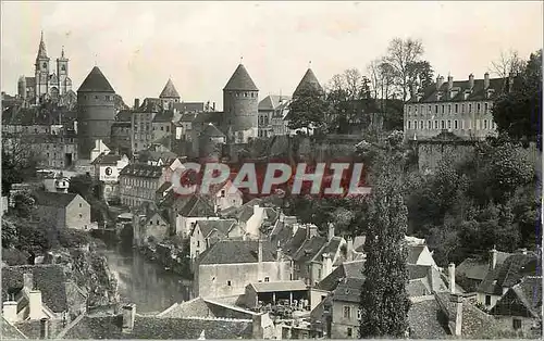 Moderne Karte Semur un Auxois Cote d Or Le Donjon et l Eglise