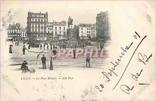 Cartes postales Lille La Place Richebe (carte 1900)