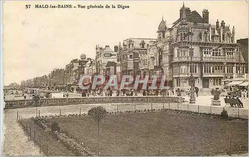 Cartes postales Malo les Bains Vue generale de la Digue