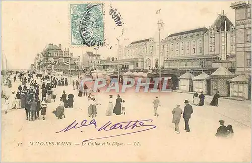 Cartes postales Malo les Bains Le Casino et la Digue