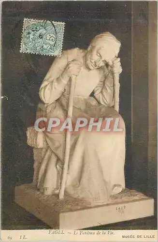 Cartes postales Fagel Le Fardeau de la Vie Musee de Lille