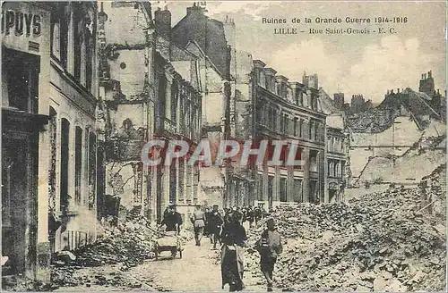 Cartes postales Lille Rue Saint Genois Militaria