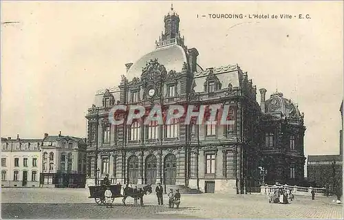 Ansichtskarte AK Tourcoing L Hotel de Ville Ane Donkey