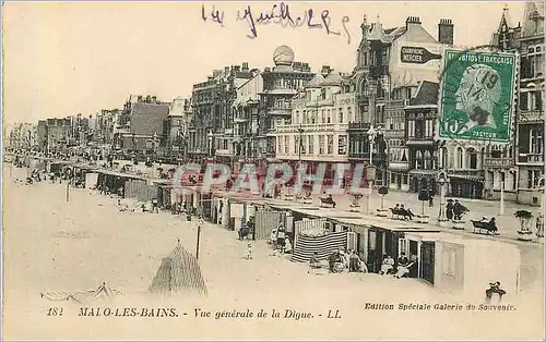 Cartes postales Malo les Bains Vue generale de la Digue