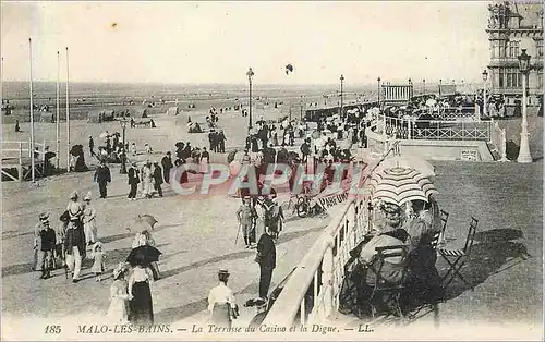 Cartes postales Malo les Bains La Terrasse du Casino et la Digue