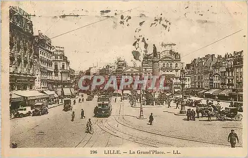 Cartes postales Lille La Grand Place Tramway