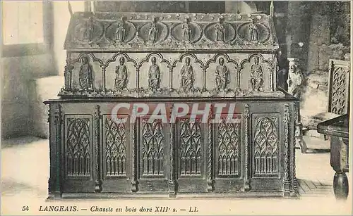 Cartes postales Langeais Chassis en bois dore