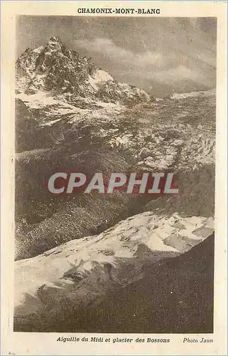 Cartes postales Chamonix Mont Blanc Aiguille du Midi et glacier des Bossons