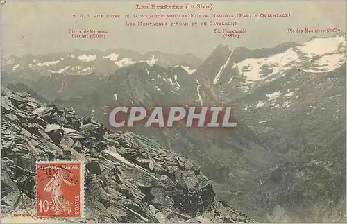 Cartes postales Les Monts Maudits (Partie Orientale) Les Pyrenees Vue Prise de Sauvegaroe