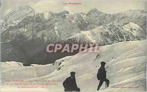 Cartes postales Luchon Les Pyrenees Les Montagnes de Venasque Les Monts Maudits en Hiver du Plateau