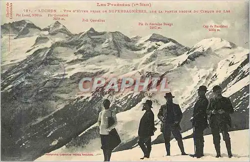 Ansichtskarte AK Luchon Les Pyrenees Vue d'Hiver Prise de Superbagneres sur la Partie Droite du Cirque du Lys