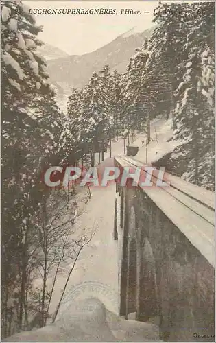 Cartes postales Luchon Superbagneres L'Hiver Le Viaduc