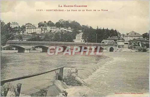 Ansichtskarte AK Montrejeau La Haute Garonne Le Pont et le Haut de la Ville