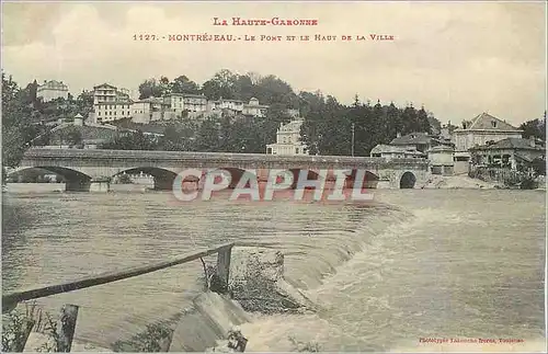 Cartes postales Montrejeau La Haute Garonne Le Pont et le Haut de la Ville