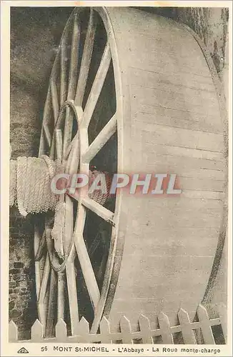 Cartes postales Mont Saint Michel l'Abbaye La Roue Monte Charge